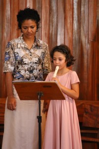 Little Girl Playing Recorder
